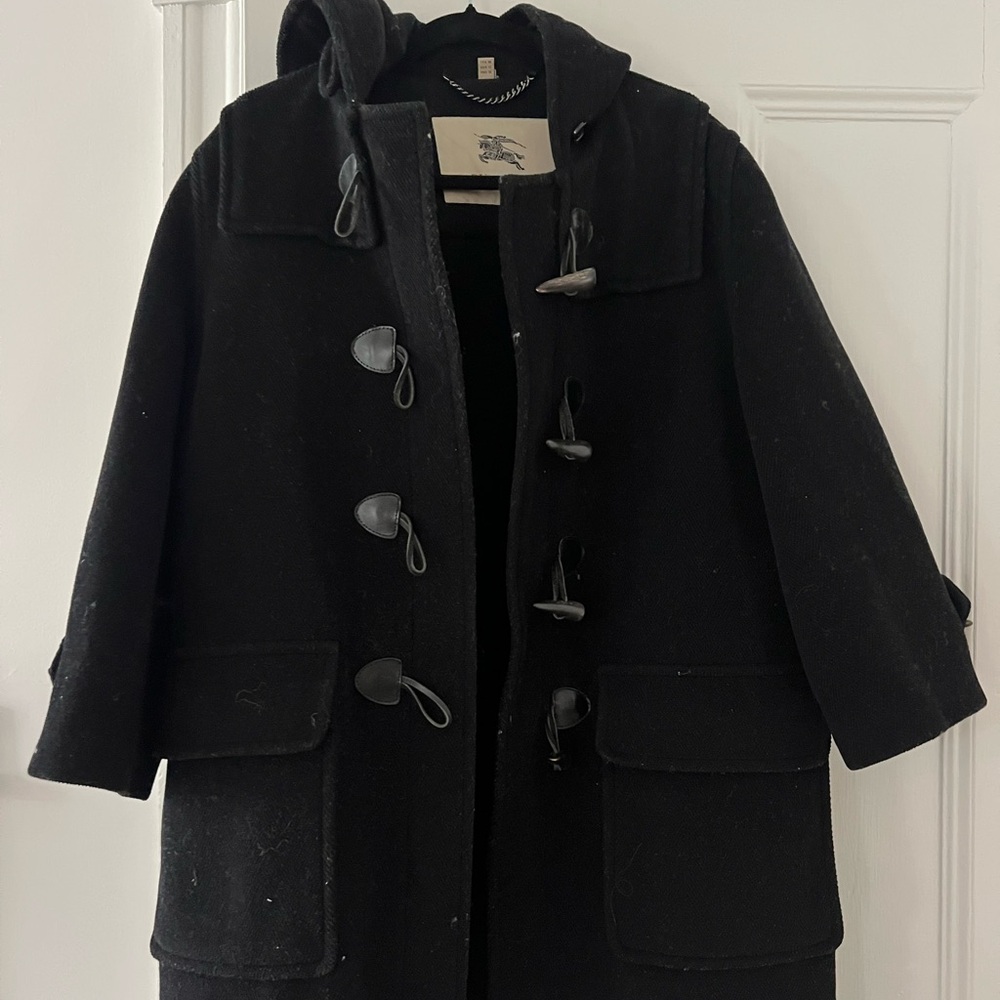 Burberry Black 100% wool coat